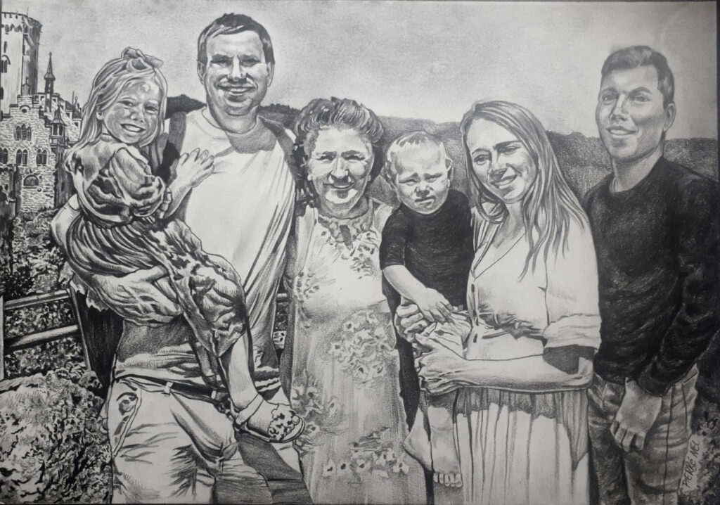 Family portrait for Graham by Pierre Nel