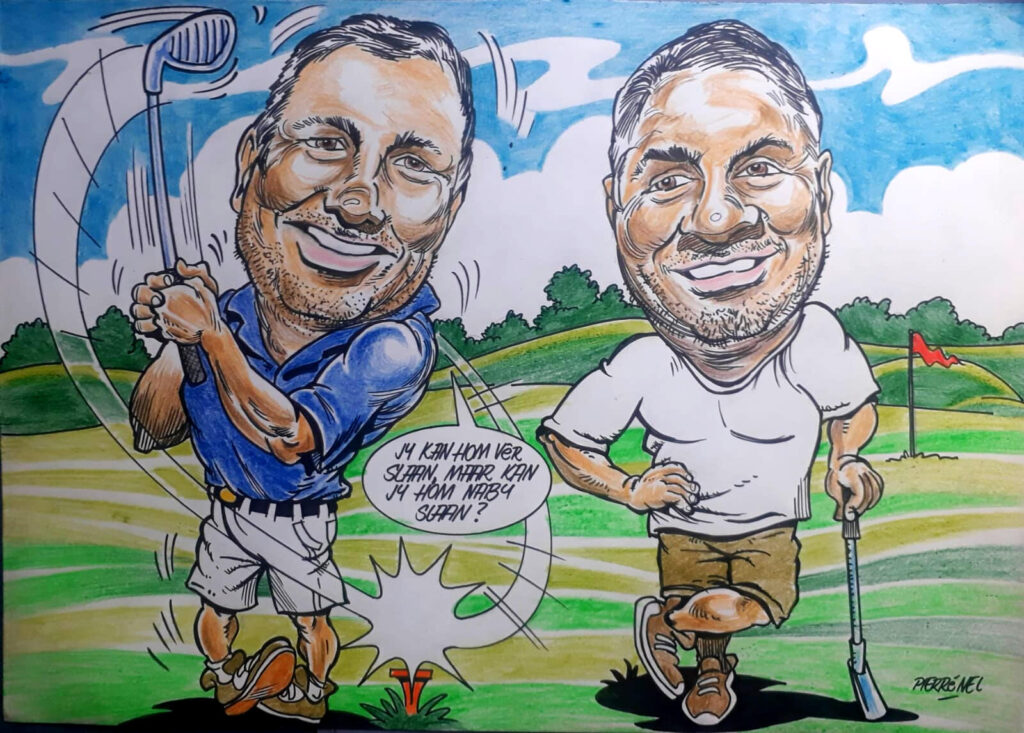 Two golfers by Pierre Nel