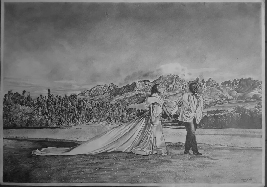 Wedding portrait for Lesego by Pierre Nel