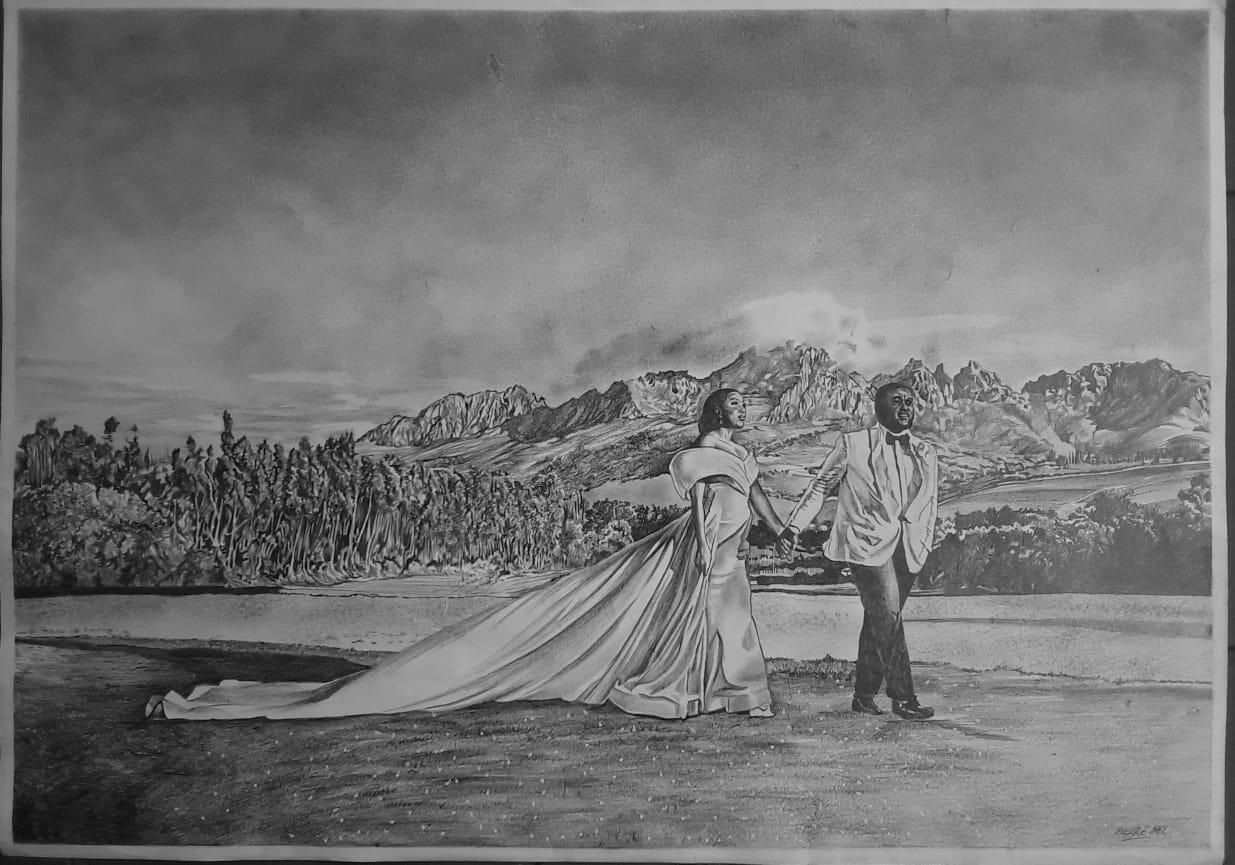 Wedding portrait for Lesego by Pierre Nel