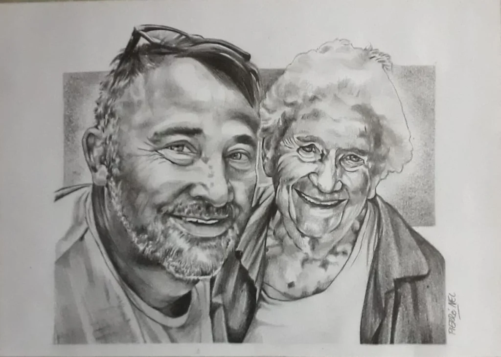 A moment, together — original artwork by Pierre Nel