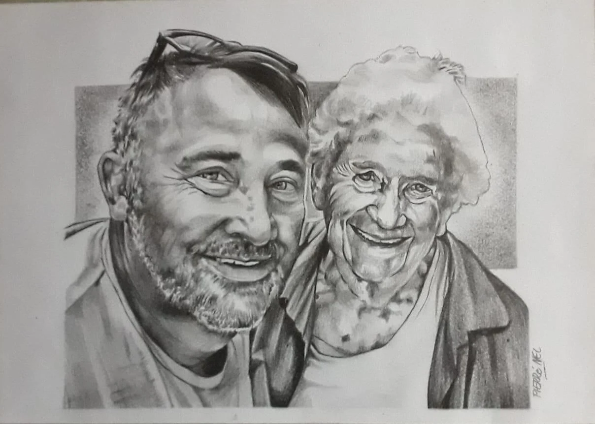 A moment, together — original artwork by Pierre Nel