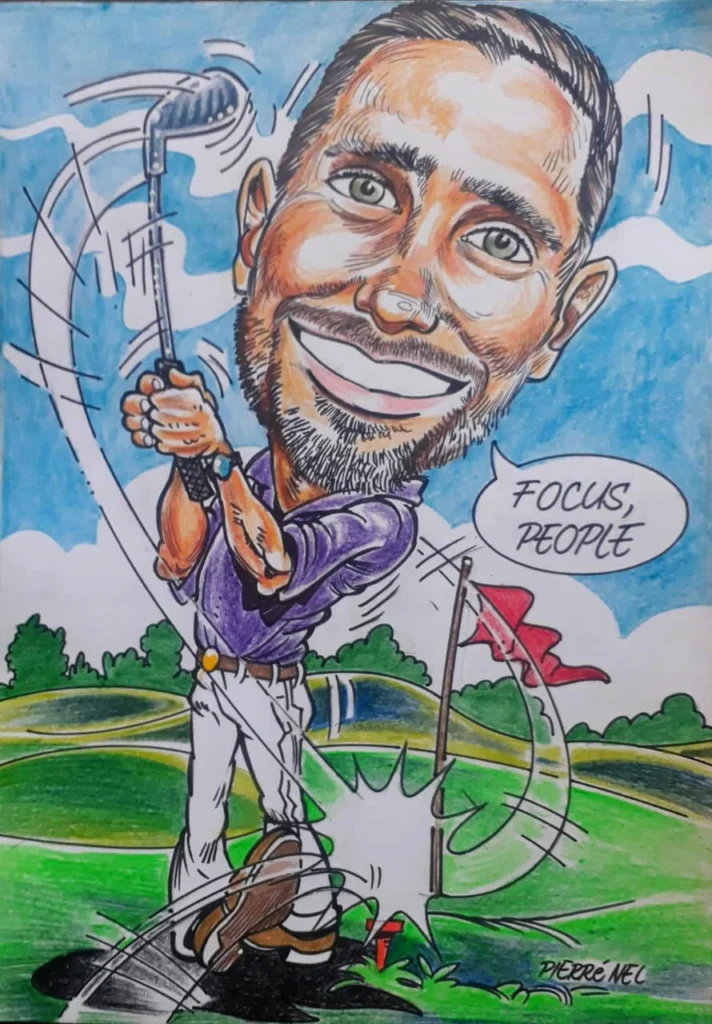 For the golfer — original artwork by Pierre Nel