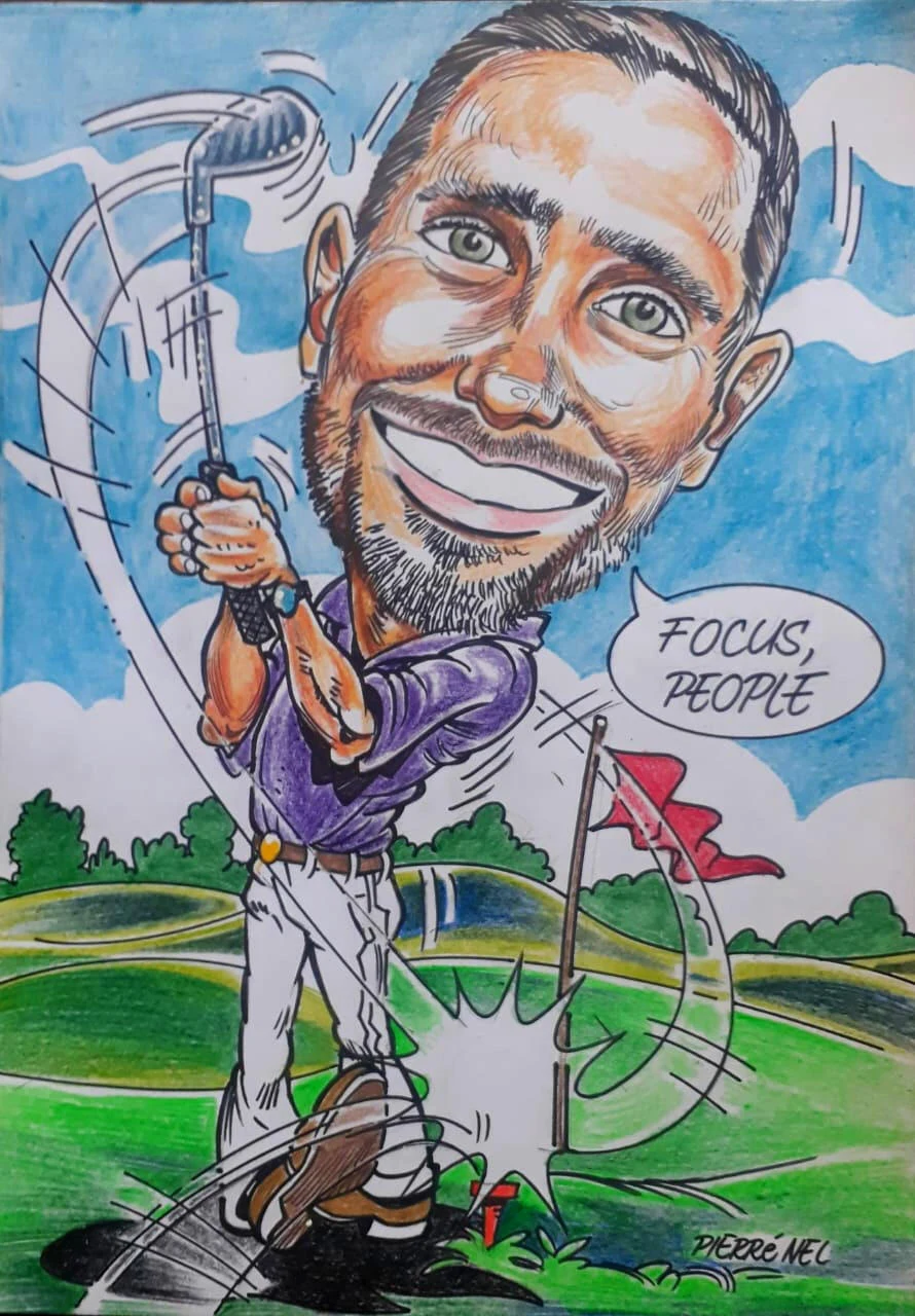 For the golfer — original artwork by Pierre Nel